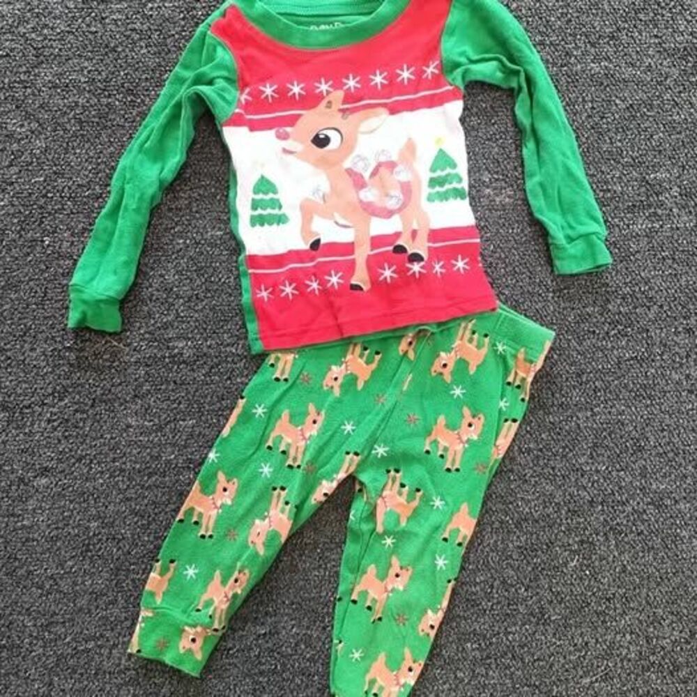 Rudolph the Red-Nosed Reindeer Christmas Pajama Set Size 18M